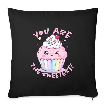 You're the cutest cupcake - Sofa pillowcase 17,3'' x 17,3'' (45 x 45 cm) - black - Front