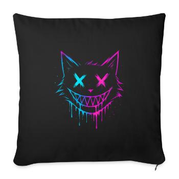 Katzen-Splash - Sofakissenbezug 45 x 45 cm - Schwarz - Vorne
