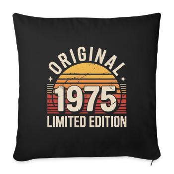 Original 1975 Limited Edition - Sofakissenbezug 45 x 45 cm - Schwarz - Vorne