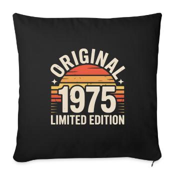 Original 1975 Edition Retro Sunset - Sofa pillowcase 17,3'' x 17,3'' (45 x 45 cm) - black - Front