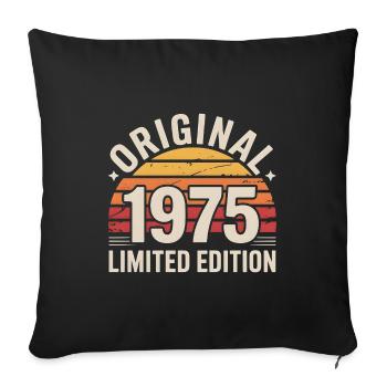 Original 1975 Limited Edition - Sofa pillowcase 17,3'' x 17,3'' (45 x 45 cm) - black - Front