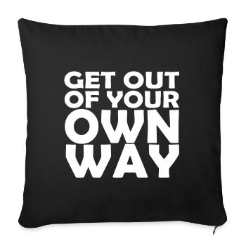 OWN WAY - Sofa pillowcase 17,3'' x 17,3'' (45 x 45 cm) - black - Front