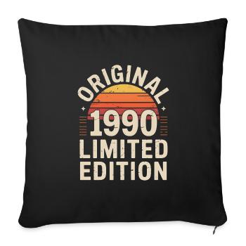 Original Edition 1990 Soleil Vintage - Sofa pillowcase 17,3'' x 17,3'' (45 x 45 cm) - black - Front