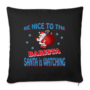 SANTA BARISTA - Sofakissenbezug 45 x 45 cm - Schwarz - Vorne