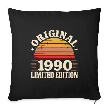 Original 1990 Edition Retro Soleil - Housse de coussin décorative 45 x 45 cm - noir - Devant