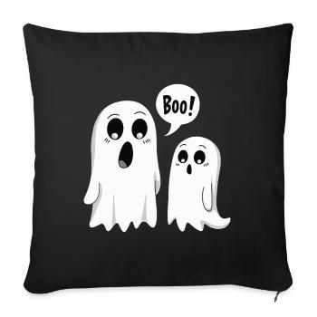 Halloween Mignon Boo Fantômes - Housse de coussin décorative 45 x 45 cm - noir - Devant