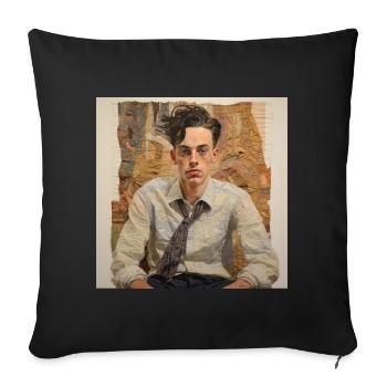 Patchwork Portrait Vintage - Sofakissenbezug 45 x 45 cm - Schwarz - Vorne