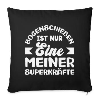 Ich gehe Bogenschießen - Sofakissenbezug 45 x 45 cm - Schwarz - Vorne