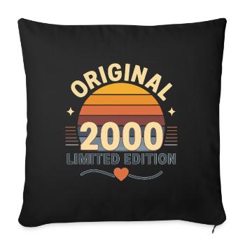 Sunset Original 2000 Limited Edition Born in 2000 - Sofa pillowcase 17,3'' x 17,3'' (45 x 45 cm) - black - Front