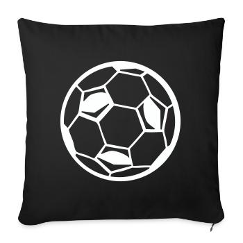Fussball Ballon Soccer - Housse de coussin décorative 45 x 45 cm - noir - Devant