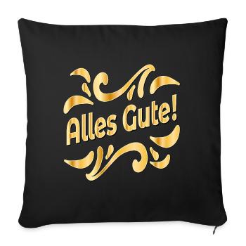 Je vous souhaite tout le meilleur - Housse de coussin décorative 45 x 45 cm - noir - Devant
