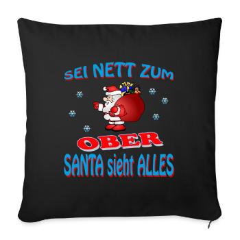 SANTA OBER - Sofa pillowcase 17,3'' x 17,3'' (45 x 45 cm) - black - Front