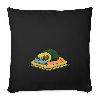Schlavocado Avocat Sommeil Pyjama Cadeau Drôle - Housse de coussin décorative 45 x 45 cm - noir - Devant