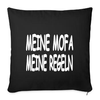 Mobylette - Housse de coussin décorative 45 x 45 cm - noir - Devant