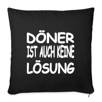 Kebab - Housse de coussin décorative 45 x 45 cm - noir - Devant