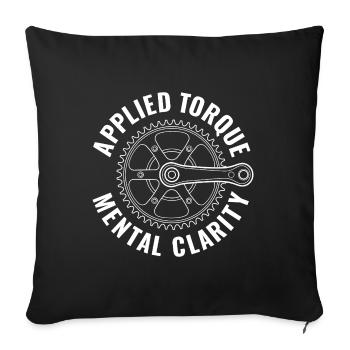 Applied Torque Mental Clarity, Engineer Bike Shirt - Sofa pillowcase 17,3'' x 17,3'' (45 x 45 cm) - black - Front