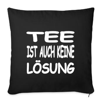 Tea - Sofa pillowcase 17,3'' x 17,3'' (45 x 45 cm) - black - Front