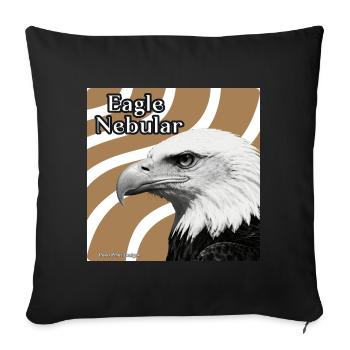Portrait nébulaire de l’aigle - Housse de coussin décorative 45 x 45 cm - noir - Devant