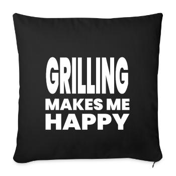 Griller - Housse de coussin décorative 45 x 45 cm - noir - Devant