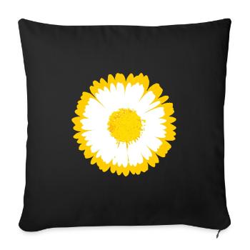 Daisy Sunburst Graphic - Sofa pillowcase 17,3'' x 17,3'' (45 x 45 cm) - black - Front
