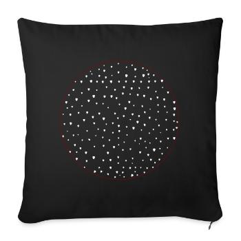 Neige - Housse de coussin décorative 45 x 45 cm - noir - Devant