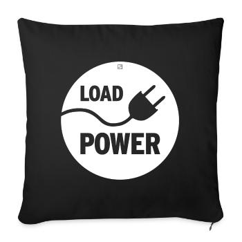 LOAD POWER - Sofa pillowcase 17,3'' x 17,3'' (45 x 45 cm) - black - Front