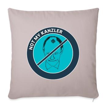 Not My Kanzler – Politische Satire - Sofakissenbezug 45 x 45 cm - helles Taupe - Vorne