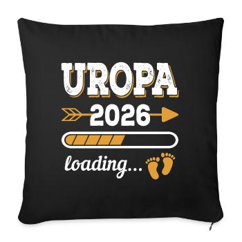 Uropa 2026 Loading Zukünftiger Urgroßvate Geschenk - Sofakissenbezug 45 x 45 cm - Schwarz - Vorne