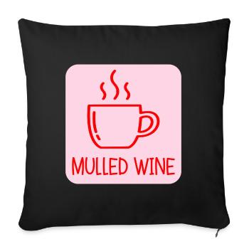 TASSE À VIN CHAUD NOËL - Housse de coussin décorative 45 x 45 cm - noir - Devant