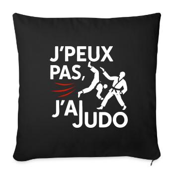 Judo Punchline: I can't - Sofa pillowcase 17,3'' x 17,3'' (45 x 45 cm) - black - Front