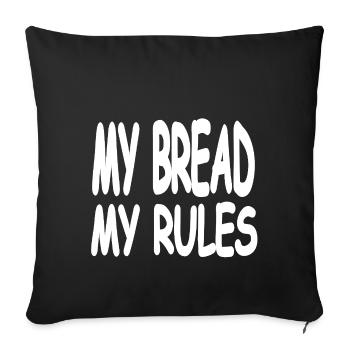 Bread - Sofa pillowcase 17,3'' x 17,3'' (45 x 45 cm) - black - Front