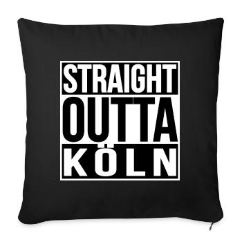 TOUT DROIT SORTI DE COLOGNE - Housse de coussin décorative 45 x 45 cm - noir - Devant