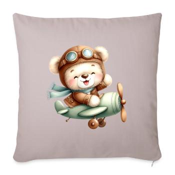 Aviator Teddy - Sofa pillowcase 17,3'' x 17,3'' (45 x 45 cm) - light taupe - Front