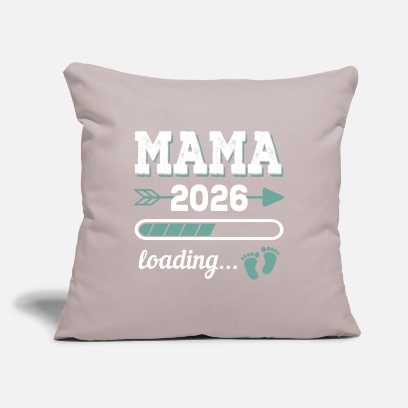 Mama 2026 Loading Werdender Mutter Geschenkidee Sofakissenbezug 45 x 45 cm