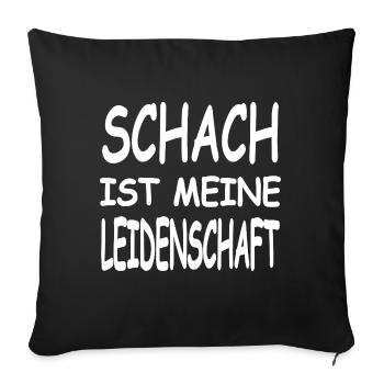 Schach - Sofakissenbezug 45 x 45 cm - Schwarz - Vorne