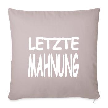 Warning - Sofa pillowcase 17,3'' x 17,3'' (45 x 45 cm) - light taupe - Front