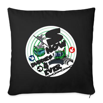 1423-snow_buddies_groen - Sofa pillowcase 17,3'' x 17,3'' (45 x 45 cm) - black - Front