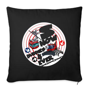 1423-snow_buddies_rood - Sofa pillowcase 17,3'' x 17,3'' (45 x 45 cm) - black - Front