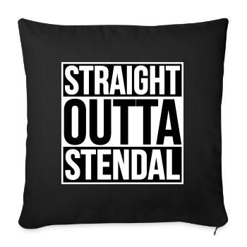 Straight Outta Stendal - Sofa pillowcase 17,3'' x 17,3'' (45 x 45 cm) - black - Front