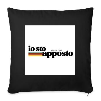 I'm affixing retro stripes - Sofa pillowcase 17,3'' x 17,3'' (45 x 45 cm) - black - Front