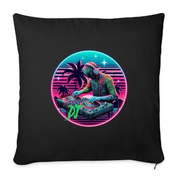 Disc-jockey - Housse de coussin décorative 45 x 45 cm - noir - Devant