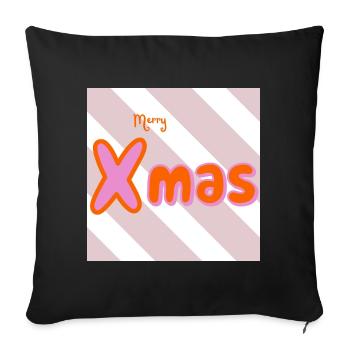Merry Xmas Groovy Typo - Sofa pillowcase 17,3'' x 17,3'' (45 x 45 cm) - black - Front