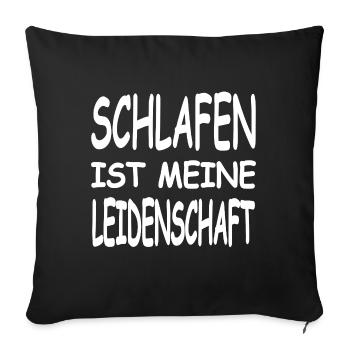 Dormir - Housse de coussin décorative 45 x 45 cm - noir - Devant