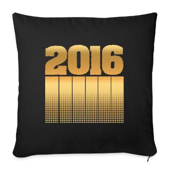 Birthday 2016 - Sofa pillowcase 17,3'' x 17,3'' (45 x 45 cm) - black - Front