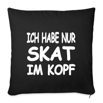 Skat - Housse de coussin décorative 45 x 45 cm - noir - Devant