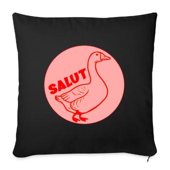Fun Goose Hi - Sofa pillowcase 17,3'' x 17,3'' (45 x 45 cm) - black - Front