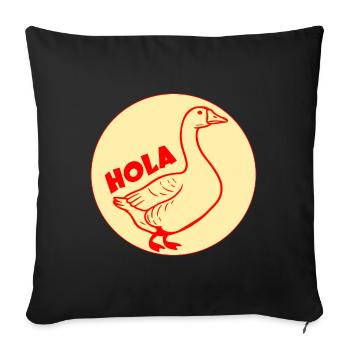 Hello Goose - Sofa pillowcase 17,3'' x 17,3'' (45 x 45 cm) - black - Front