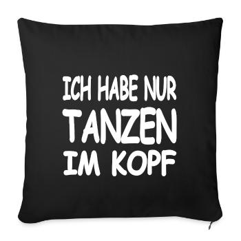 Dance - Sofa pillowcase 17,3'' x 17,3'' (45 x 45 cm) - black - Front
