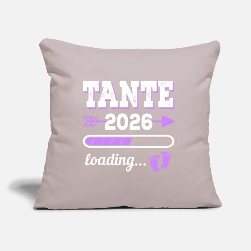 Aunt 2026 Loading Pregnancy Gift Idea Sofa pillowcase 17,3'' x 17,3'' (45 x 45 cm)