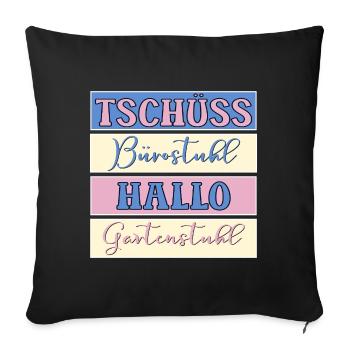 GOODBYE HELLO OFFICE GARDEN - Sofa pillowcase 17,3'' x 17,3'' (45 x 45 cm) - black - Front
